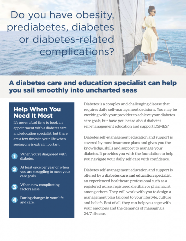 About Diabetes Education Flyer